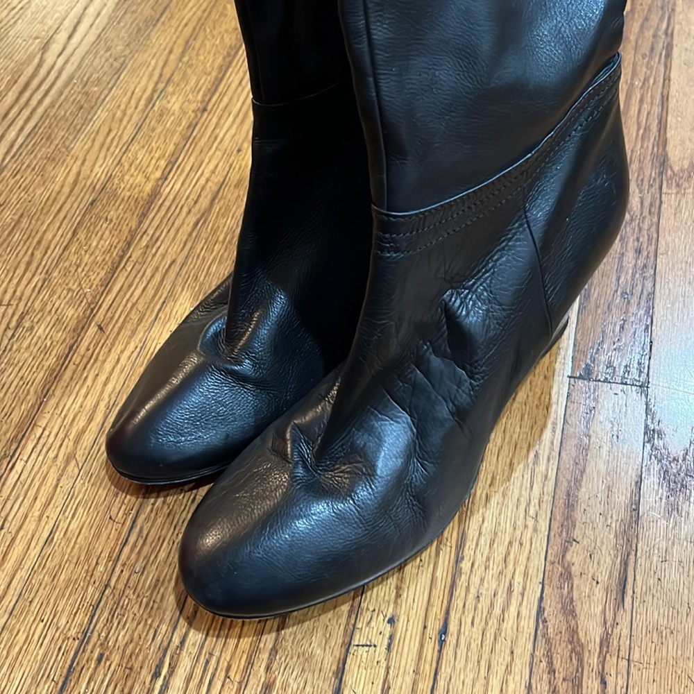 Taryn Rose Black Wedge Boots High Size 11